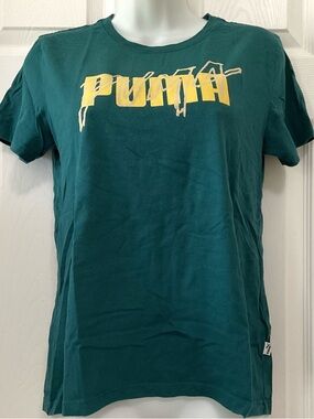 Puma Teal Graphic Logo T-Shirt